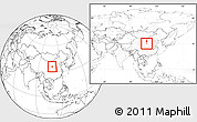 Blank Location Map of Heshui, within the entire country