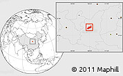 Blank Location Map of Heshui, highlighted country