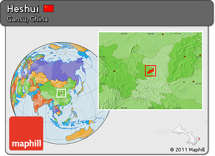 Political Location Map of Heshui