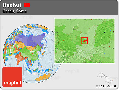 Political Location Map of Heshui