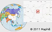 Political Location Map of Heshui, highlighted country