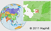 Political Location Map of Heshui, highlighted parent region