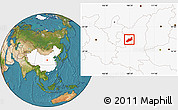 Satellite Location Map of Heshui, highlighted country