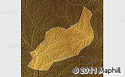 Physical Map of Heshui, darken