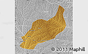 Physical Map of Heshui, lighten, desaturated