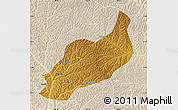 Physical Map of Heshui, lighten
