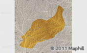 Physical Map of Heshui, lighten, semi-desaturated