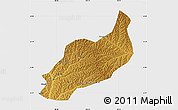 Physical Map of Heshui, single color outside