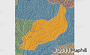 Political Map of Heshui, semi-desaturated