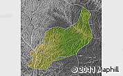 Satellite Map of Heshui, desaturated