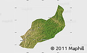 Satellite Map of Heshui, single color outside
