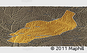 Physical Panoramic Map of Heshui, darken, semi-desaturated