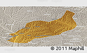Physical Panoramic Map of Heshui, lighten, semi-desaturated