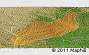 Physical Panoramic Map of Heshui, satellite outside