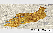 Physical Panoramic Map of Heshui, shaded relief outside