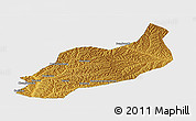 Physical Panoramic Map of Heshui, single color outside
