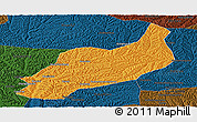 Political Panoramic Map of Heshui, darken