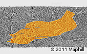 Political Panoramic Map of Heshui, desaturated