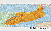 Political Panoramic Map of Heshui, lighten