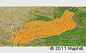 Political Panoramic Map of Heshui, satellite outside