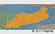 Political Panoramic Map of Heshui, semi-desaturated