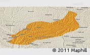 Political Panoramic Map of Heshui, shaded relief outside