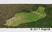 Satellite Panoramic Map of Heshui, darken