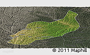 Satellite Panoramic Map of Heshui, darken, semi-desaturated