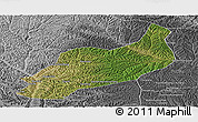 Satellite Panoramic Map of Heshui, desaturated