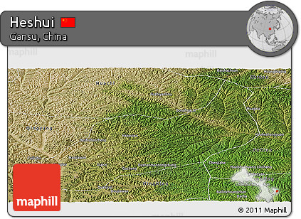 Satellite Panoramic Map of Heshui