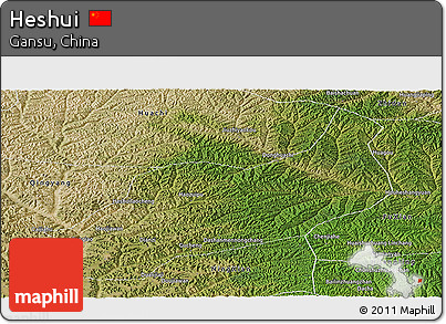 Satellite Panoramic Map of Heshui