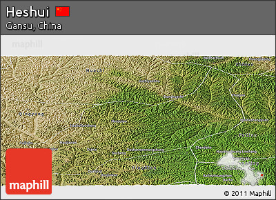 Satellite Panoramic Map of Heshui