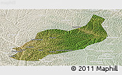 Satellite Panoramic Map of Heshui, lighten