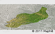 Satellite Panoramic Map of Heshui, lighten, semi-desaturated