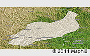 Shaded Relief Panoramic Map of Heshui, satellite outside