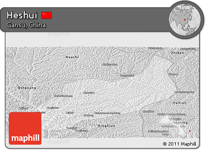 Silver Style Panoramic Map of Heshui