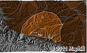 Physical 3D Map of Hezheng, darken