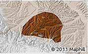 Physical 3D Map of Hezheng, lighten