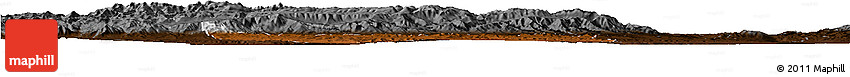 Physical Horizon Map of Hezheng, darken