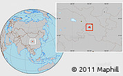 Gray Location Map of Hezheng