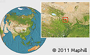 Satellite Location Map of Hezheng