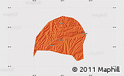 Political Map of Hezheng, cropped outside