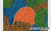 Political Map of Hezheng, darken