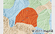 Political Map of Hezheng, lighten