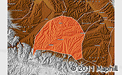 Political Map of Hezheng, physical outside