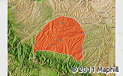 Political Map of Hezheng, satellite outside