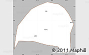 Gray Simple Map of Hezheng, cropped outside