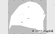 Gray Simple Map of Hezheng, single color outside