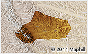 Physical 3D Map of Huating, lighten