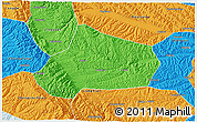 Political 3D Map of Huating